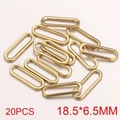Detailed view of gold oval earring connectors for DIY jewelry making 20pcs 18.5x6.5mm - Style A / Gold