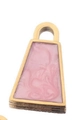 Ciondolo a trapezio in acciaio inossidabile placcato oro con intarsio in marmo rosa - Trapezio-Rosa