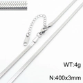 Silver stainless steel snake chain necklace with lobster clasp 400x3mm 4g lightweight - 3mm x 40cm / Silver