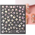 Laser holographic rabbit nail stickers TH-1037 with various sizes and styles - TH-1037 (Holographic Bunny Head)