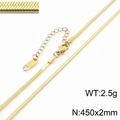 2mm golden stainless steel snake chain necklace with lobster clasp 45cm 2.5g - 2mm x 45cm / Gold