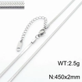 Silver stainless steel snake chain necklace with lobster clasp 450mm length 2mm width - 2mm x 45cm / Silver