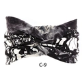 Bohemian elastic wide headband for women featuring black and white floral prints - c-9/Black White Abstract