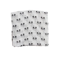 Lange en mousseline blanche neutre avec motif de panda endormi mignon - Tête de Panda