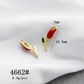 Detail view of a 16.5mm red enamel tulip charm showing exact measurements for DIY jewelry - 4662# Red Tulip