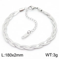 Bracciale a catena serpente intrecciata argento 180mm con design minimalista in acciaio - Bracciale 2mm (KB181322-Z) / Argento