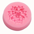 3Pcs pink flower silicone fondant molds for cake decorating and DIY baking projects - 15-68 Pink Single Mold