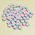 Dettaglio di perline colorate da 10 mm a forma di stella in argilla polimerica per gioielli - Pentagramma
