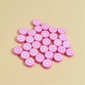 Dettaglio di perline in argilla polimerica da 10mm con motivo a pompelmo per gioielli fai-da-te - Limone Rosa Rosso