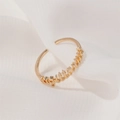 Adjustable gold plated ring featuring a stylish Sagittarius zodiac script design - Sagittarius