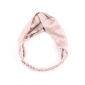Diadema de seda de mora rosa de 19mm con diseño de nudo y elástico para cuidado del pelo - Rosa Piel