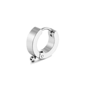 Polished stainless steel clip-on hoop earrings with hanging loop for DIY jewelry making - Ear Buckle / 4*9mm / Steel