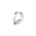 Polished stainless steel clip-on earring part with small attachment loop for jewelry DIY - Clip-On Earrings / 4*9mm / Steel