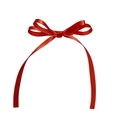 Detail of red satin double bow hair clip with glossy silk finish for princess hairstyles - Light Pink (235#)