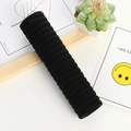 Set of high-elastic black nylon hair bands displayed on a sleek black cylinder holder - Small approx. 3cm / Black Small approx. 3cm