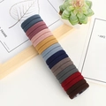 Elastic seamless nylon hair ties in multiple colors like navy, brown, and pink - Medium approx. 4cm / Multicolor Medium 4cm Korean Color
