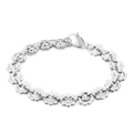 Silver titanium steel gear sunflower chain bracelet with lobster clasp for hip-hop style - Silver (KB160612-Z)