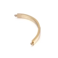 Conectores de tubo curvos de acero inoxidable dorado con anillas para joyería DIY - Dorado