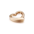 Colgante de corazón asimétrico hueco en acero inoxidable oro rosa para collares DIY - 16mm / Dorado