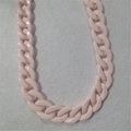 Pink acrylic thick link sunglasses chain with silicone loops for women's fashion - Light Pink