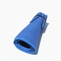 Foldable royal blue straw sun visor rolled up and secured with a black elastic strap - Adult (55-60cm) / Sapphire Blue