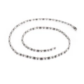 Polished stainless steel bead chain necklace with oval link design in silver finish - Style E 500mm*3mm (KN107376-Z)