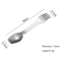 Silver stainless steel 5-in-1 camping spork with opener tool, 18cm length and 41.5g weight - Polished 5-in-1 / Natural