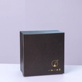 Nordic ceramic mug in a premium dark grey square gift box with elegant gold foil branding - Dark Coffee Gift Box