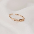 Minimalistischer goldener Stier Sternzeichen Ring mit verstellbarem Handschrift Design - Stier