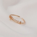 Minimalistischer vergoldeter Aquarius Sternzeichen Ring mit verstellbarem Band - Wassermann