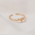 Elegant gold minimalist Virgo zodiac ring with adjustable open band for women - Virgo