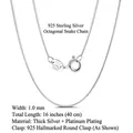 Detail of 1.0mm S925 sterling silver octagonal snake chain with ITALY spring clasp - Octagonal Snake Chain / 0.75mm/40cm