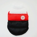 Veste matelassée pour chien avec blocs de couleurs rouge blanc noir et écusson brodé - M / Rembourré Noir