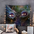 Tapiz de pared nórdico con cielo estrellado surrealista y estampado de ojos para cuarto - 150x130cm / Ojo del Cielo Estrellado (3)