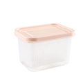 Contenitore per alimenti a doppio strato con coperchio rosa e colino interno per la cucina - Rosa