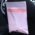 Pink rabbit disposable waterproof car trash bag with adhesive strip on seat back - 15pcs / Light Pink Fox