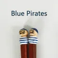 Cute Japanese style wooden chopsticks with blue pirate figurehead design for home use - Blue Pirate
