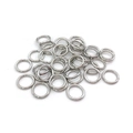 Set of 100 silver open jump rings for DIY jewelry making and connection parts - Single Ring-4x0.7mm / White Gold