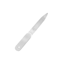 Silver stainless steel nail file tool with textured surface and hanging hole handle - Nail File / Silver