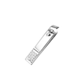 Polished stainless steel nail clipper with anti-slip handle and curved blade - Small Slant Mouth Nail Clipper / Silver