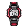 COOBOS small black and red waterproof digital sports watch for kids with alarm function - Small / Red