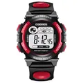 Orologio sportivo digitale COOBOS taglia grande per bambini in rosso e nero - Grande / Rosso