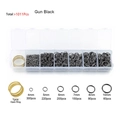 Gun black alloy jump rings and lobster clasp set with open ring tool for DIY jewelry - Gun Black