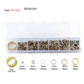 Multicolor lobster clasp and jump ring kit with 1011 pieces for DIY jewelry making - Multicolor
