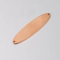 Pendente connettore ovale in acciaio inossidabile oro rosa con due fori per gioielli - Oro rosa