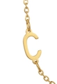 Polished gold stainless steel letter C alphabet pendant necklace for personalized jewelry - Letter C / Gold