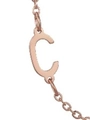 Minimalist rose gold stainless steel pendant necklace featuring a polished letter C charm - Letter C / Rose Gold