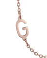 Minimalist rose gold stainless steel necklace with a hollow letter G alphabet pendant - Letter G / Rose Gold