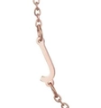 Rose gold stainless steel chain necklace featuring a minimalist letter J pendant - Letter J / Rose Gold