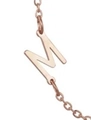 Chic rose gold stainless steel letter M pendant on a delicate chain necklace - M / Rose Gold